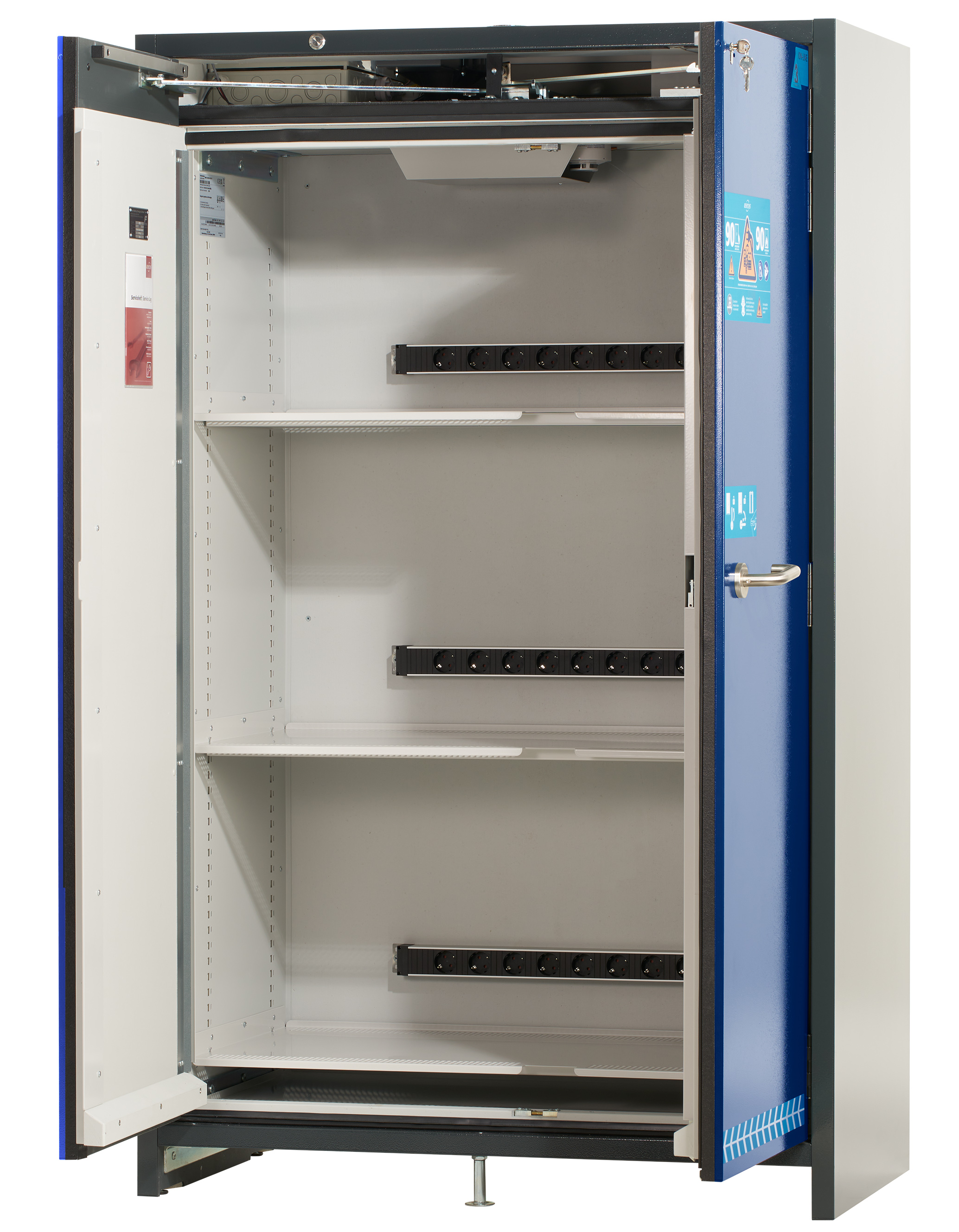 Akku-Ladeschrank Typ 90, 120 cm breit, 2 Türen – asecos ION-ULTRA-90