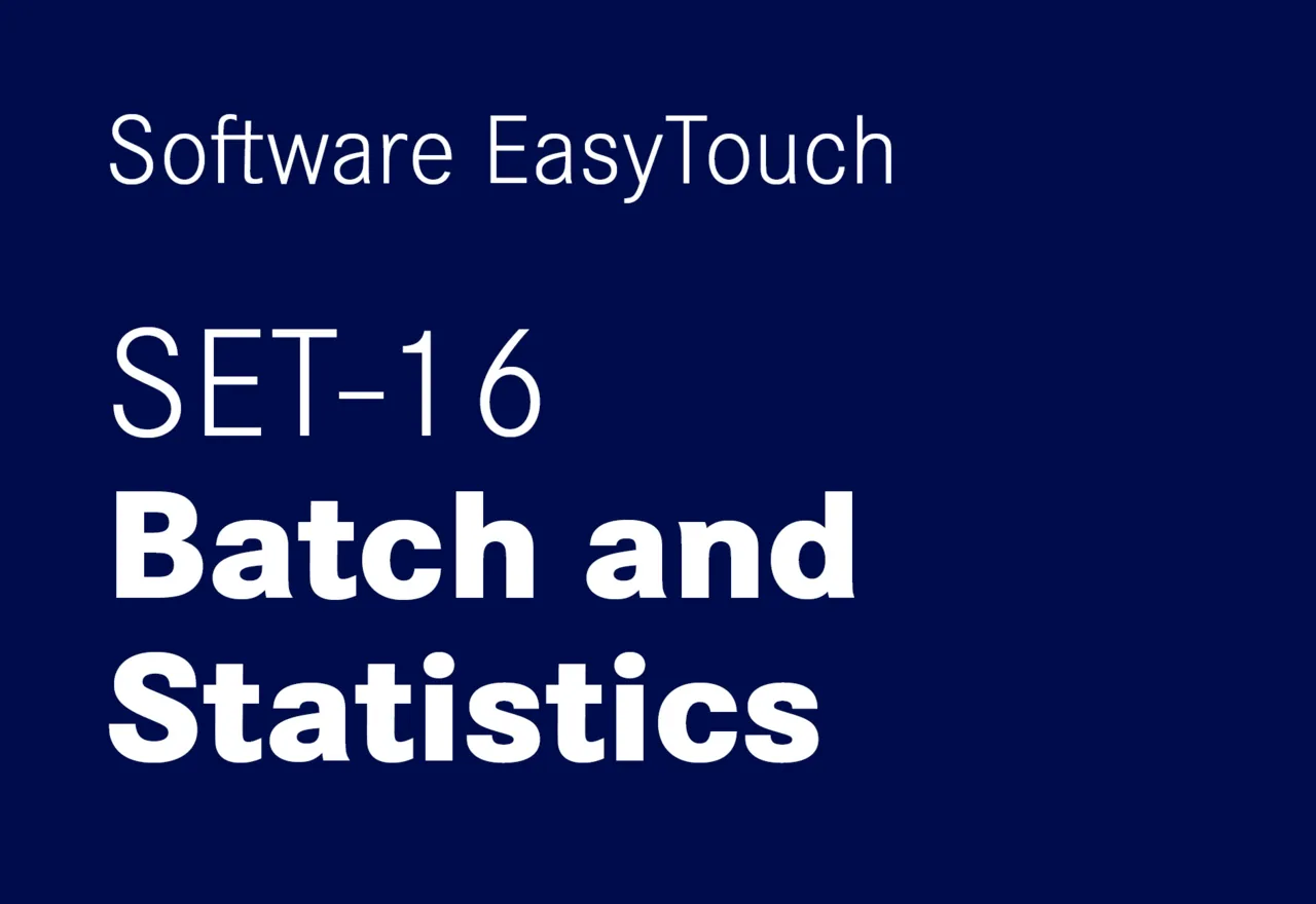 KERN EasyTouch SET-16 Batch and Statistics KERN EasyTouch SET-16 Batch and Statistics