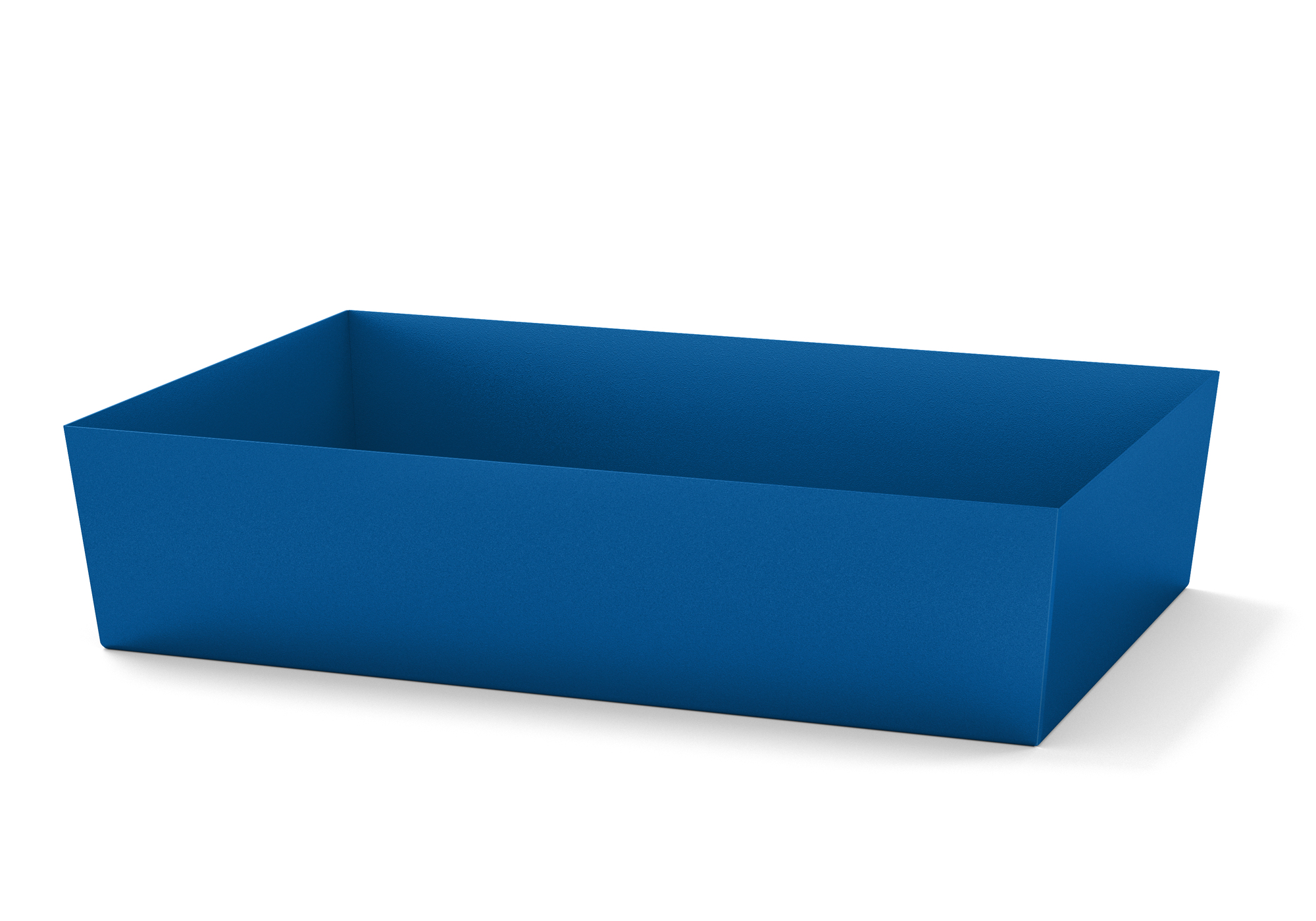Regalwanne, Stahl pulverbeschichtet Enzianblau RAL 5010 Regalwanne, Stahl pulverbeschichtet Enzianblau RAL 5010