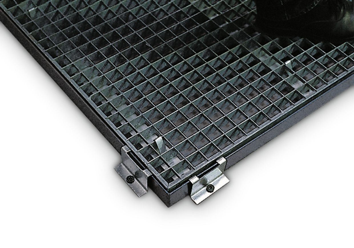 Randbefestigung für Bodenelemente Höhe 123 mm, verzinkter Stahl, Maße 20x80x123 mm