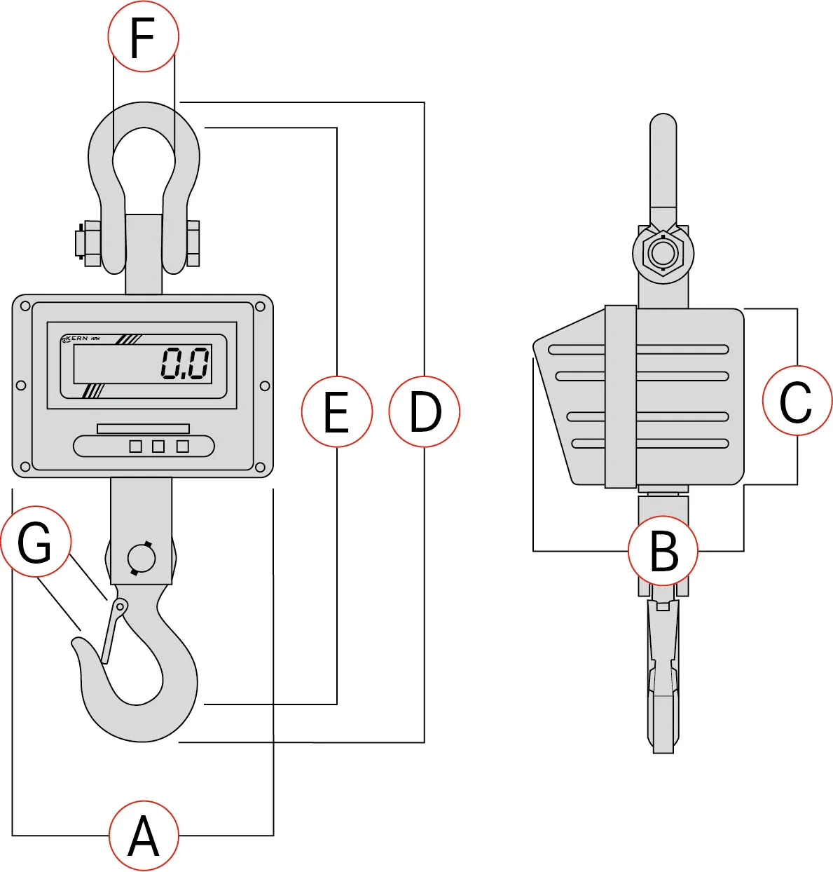 Kranwaage KERN HFM 3T0.5 Kranwaage KERN HFM 3T0.5