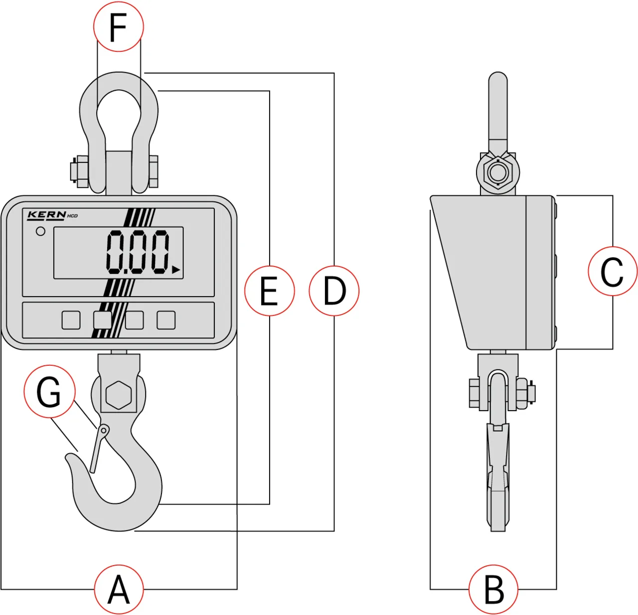 Kranwaage KERN HCD 100K-2D Kranwaage KERN HCD 100K-2D