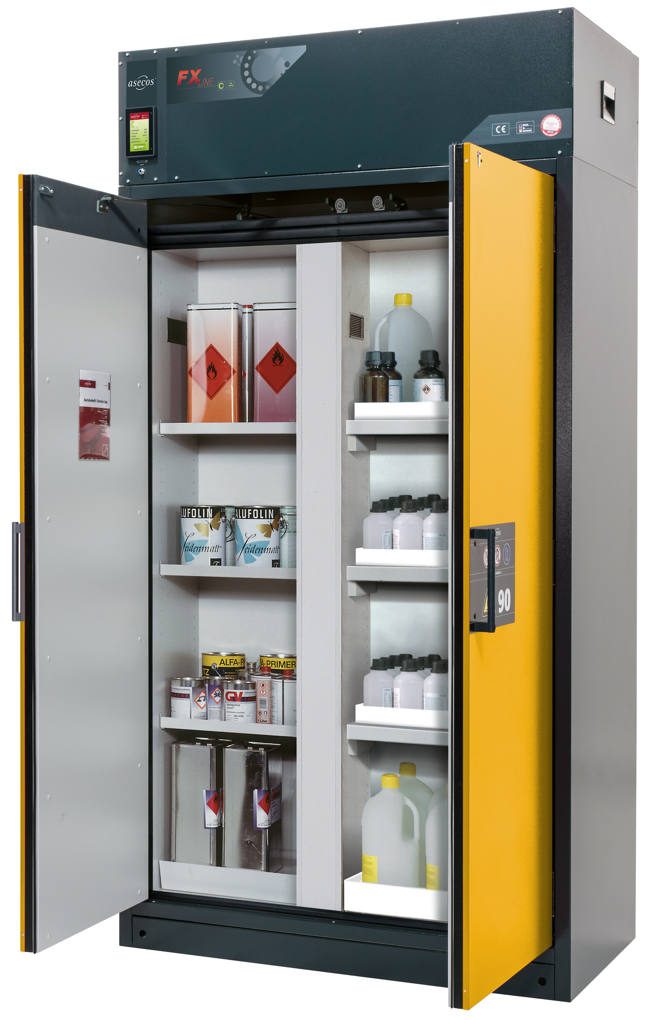 Umluftfilterschrank Typ 90, 120 cm breit, 2 Flügeltüren – asecos FX-CLASSIC-90