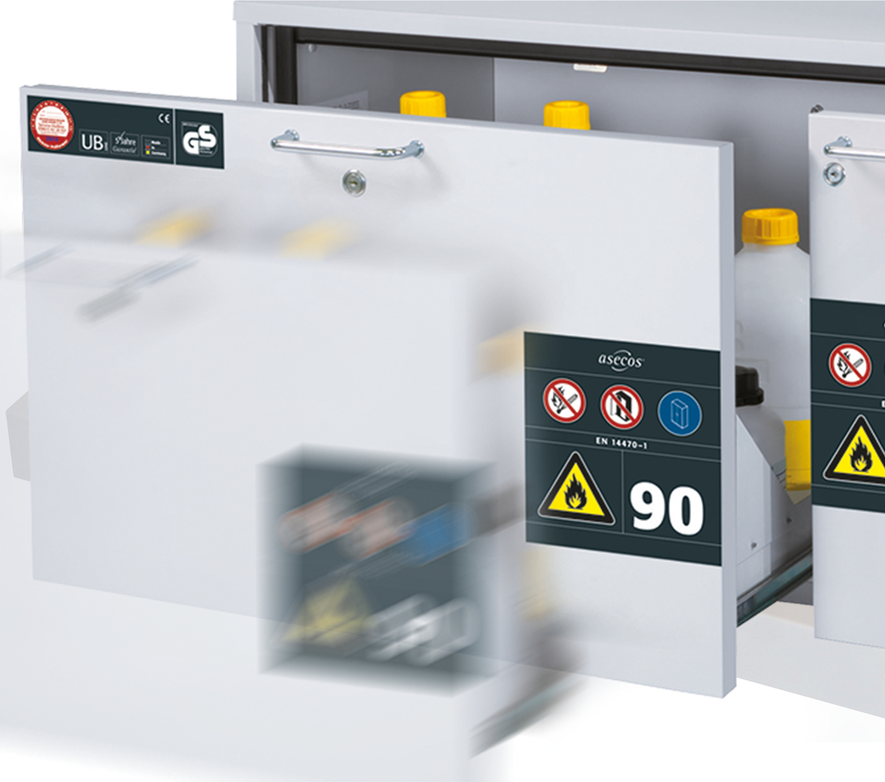 Ausstattungsoption für Sicherheitsschränke UB90, Breite 1100/1400 mm