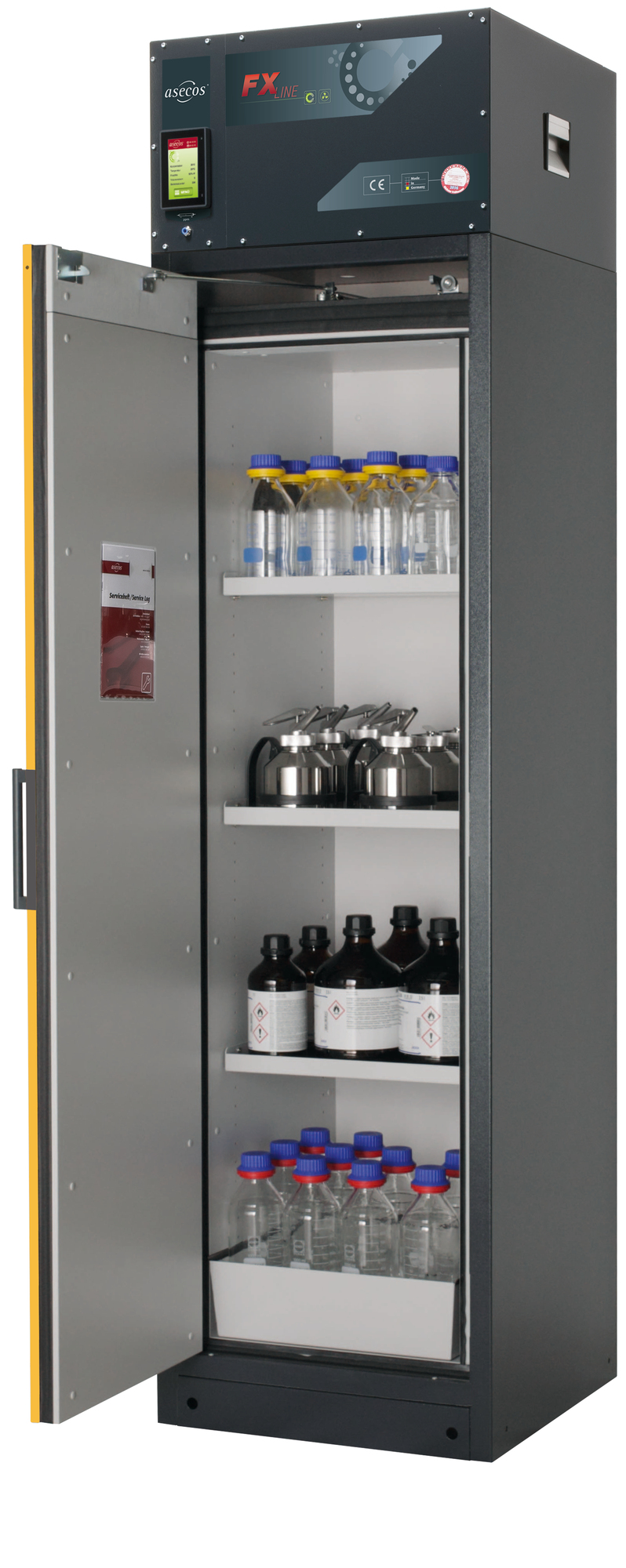 Umluftfilterschrank Typ 90, 60 cm breit, 1 Flügeltür mit Feststellung und Schließautomatik – asecos FX-PEGASUS-90 Umluftfilterschrank Typ 90, 60 cm breit, 1 Flügeltür mit Feststellung und Schließautomatik – asecos FX-PEGASUS-90