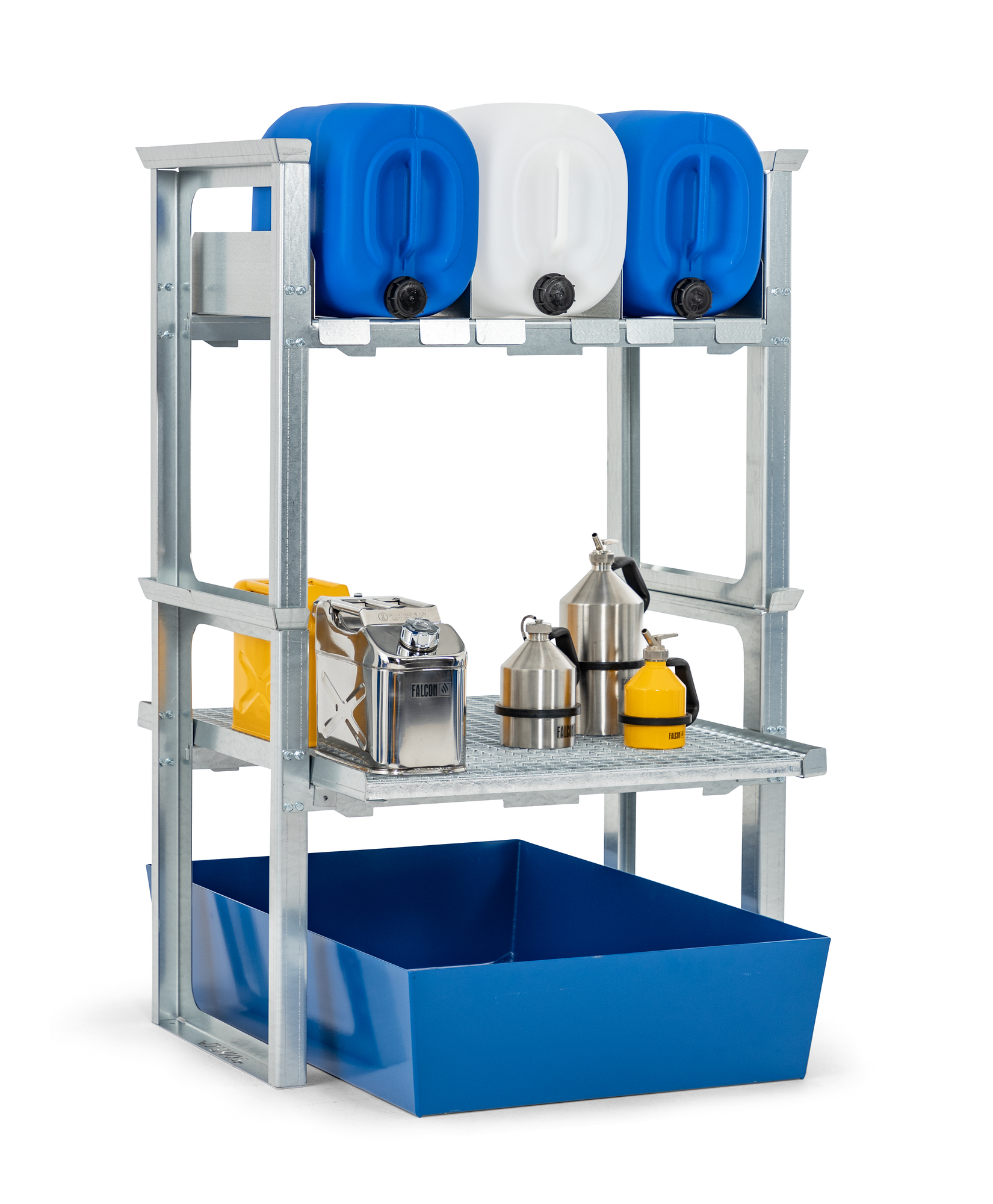 Abfüll-/Lagerstation, Stahl, für 3 x 20 oder 3 x 30 oder 2 x 60-L-Kanister + Kleingebinde Abfüll-/Lagerstation, Stahl, für 3 x 20 oder 3 x 30 oder 2 x 60-L-Kanister + Kleingebinde
