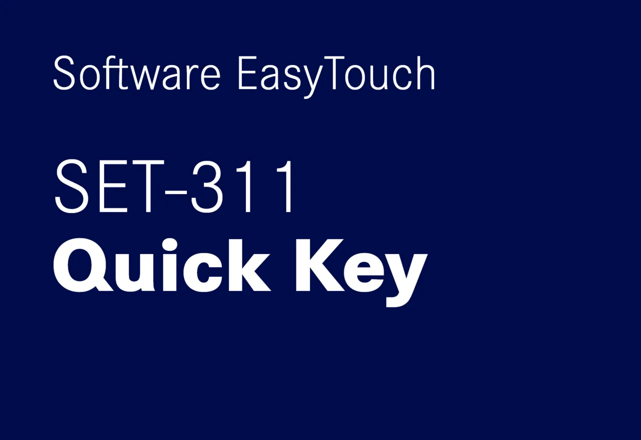 KERN EasyTouch SET-311 Quick Key KERN EasyTouch SET-311 Quick Key