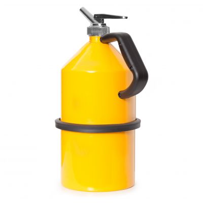 Sicherheitskanne aus Stahlblech, gelb, mit Feindosierhahn, 5 l – Produktfoto asecos