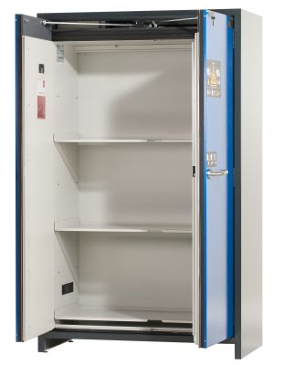Akku-Lagerschrank Typ 90, 120 cm breit, 2 Türen – asecos ION-CORE-90 – Produktfoto asecos
